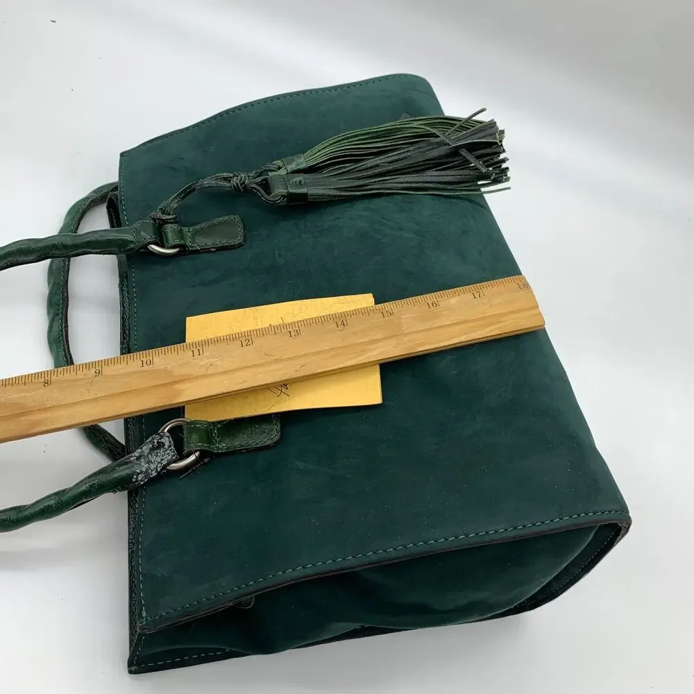 Patricia Nash Leather Handbags Primrose Satchel Dark Green Purse